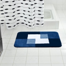 RIDDER Alfombrilla de baño Coins 60x90 cm azul 7103303