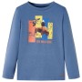 Langärmliges blaues Melange-T-Shirt für Kinder 116 von , Kinder-T-Shirts - Ref: Foro24-12991, Preis: 8,39 €, Rabatt: %
