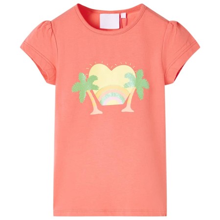 Camiseta infantil color coral 104 de , Camisetas para niños - Ref: Foro24-10430, Precio: 8,13 €, Descuento: %