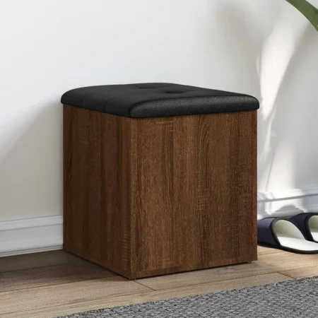 Brown oak engineered wood storage bench 42x42x45 cm by , Benches for halls and storage - Ref: Foro24-835039, Price: 51,63 €, ...