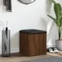Brown oak engineered wood storage bench 42x42x45 cm by , Benches for halls and storage - Ref: Foro24-835039, Price: 51,63 €, ...