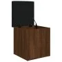 Brown oak engineered wood storage bench 42x42x45 cm by , Benches for halls and storage - Ref: Foro24-835039, Price: 51,63 €, ...