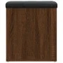 Brown oak engineered wood storage bench 42x42x45 cm by , Benches for halls and storage - Ref: Foro24-835039, Price: 51,63 €, ...