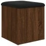 Brown oak engineered wood storage bench 42x42x45 cm by , Benches for halls and storage - Ref: Foro24-835039, Price: 51,63 €, ...