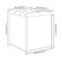 Brown oak engineered wood storage bench 42x42x45 cm by , Benches for halls and storage - Ref: Foro24-835039, Price: 51,63 €, ...