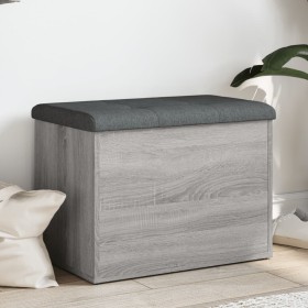 Sonoma gray engineered wood storage bench 62x42x45 cm by , Benches for halls and storage - Ref: Foro24-835045, Price: 69,39 €...