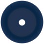 Lavabo de lujo redondo cerámica azul oscuro mate 40x15 cm