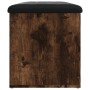 Bank mit Stauraum aus geräucherter Eiche, 82 x 42 x 45 cm von , Bänke für Hallen und Lager - Ref: Foro24-835051, Preis: 74,29...