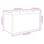 Bank mit Stauraum aus geräucherter Eiche, 82 x 42 x 45 cm von , Bänke für Hallen und Lager - Ref: Foro24-835051, Preis: 74,29...