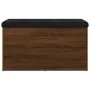 Aufbewahrungsbank aus braunem Eichenholzwerkstoff, 82 x 42 x 45 cm von , Bänke für Hallen und Lager - Ref: Foro24-835053, Pre...