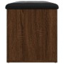 Aufbewahrungsbank aus braunem Eichenholzwerkstoff, 82 x 42 x 45 cm von , Bänke für Hallen und Lager - Ref: Foro24-835053, Pre...
