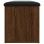 Aufbewahrungsbank aus braunem Eichenholzwerkstoff, 82 x 42 x 45 cm von , Bänke für Hallen und Lager - Ref: Foro24-835053, Pre...