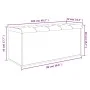 Bank aus Holzwerkstoff mit Stauraum, geräucherte Eiche, 102 x 42 x 45 cm von , Bänke für Hallen und Lager - Ref: Foro24-83505...