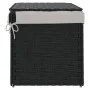 Cesto de ropa sucia con tapa ratán sintético negro 55,5x35x34cm de , Cestas para ropa - Ref: Foro24-372052, Precio: 58,25 €, ...