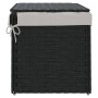 Schmutzwäschekorb mit Deckel aus schwarzem synthetischem Rattan, 55,5 x 35 x 34 cm von , Wäschekörbe - Ref: Foro24-372052, Pr...