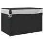Cesto de ropa sucia con tapa ratán sintético negro 55,5x35x34cm de , Cestas para ropa - Ref: Foro24-372052, Precio: 58,25 €, ...