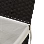 Dirty clothes basket with lid black synthetic rattan 55.5x35x34cm by , Laundry baskets - Ref: Foro24-372052, Price: 57,39 €, ...