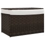 Dirty clothes basket with lid dark brown rattan 55.5x35x34cm by , Laundry baskets - Ref: Foro24-372050, Price: 46,39 €, Disco...