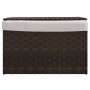 Dirty clothes basket with lid dark brown rattan 55.5x35x34cm by , Laundry baskets - Ref: Foro24-372050, Price: 46,39 €, Disco...