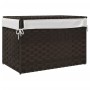 Dirty clothes basket with lid dark brown rattan 55.5x35x34cm by , Laundry baskets - Ref: Foro24-372050, Price: 46,39 €, Disco...