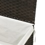 Schmutzwäschekorb mit Deckel aus dunkelbraunem Rattan, 55,5 x 35 x 34 cm von , Wäschekörbe - Ref: Foro24-372050, Preis: 46,39...