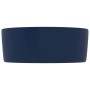 Lavabo de lujo redondo cerámica azul oscuro mate 40x15 cm