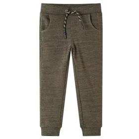 Pantalones de chándal infantiles caqui oscuro mélange 128 de , Pantalones de niños - Ref: Foro24-13232, Precio: 10,90 €, Desc...