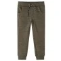Pantalones de chándal infantiles caqui oscuro mélange 128 de , Pantalones de niños - Ref: Foro24-13232, Precio: 10,90 €, Desc...