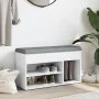 White engineered wood shoe bench 82x32x45.5 cm by , Benches for halls and storage - Ref: Foro24-835026, Price: 63,53 €, Disco...