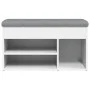 White engineered wood shoe bench 82x32x45.5 cm by , Benches for halls and storage - Ref: Foro24-835026, Price: 63,53 €, Disco...