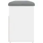 White engineered wood shoe bench 82x32x45.5 cm by , Benches for halls and storage - Ref: Foro24-835026, Price: 63,53 €, Disco...