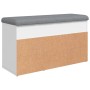 Weiße Schuhbank aus Holzwerkstoff, 82 x 32 x 45,5 cm von , Bänke für Hallen und Lager - Ref: Foro24-835026, Preis: 65,17 €, R...
