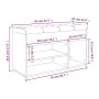 White engineered wood shoe bench 82x32x45.5 cm by , Benches for halls and storage - Ref: Foro24-835026, Price: 63,53 €, Disco...