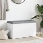 White engineered wood storage bench 82x42x45 cm by , Benches for halls and storage - Ref: Foro24-835047, Price: 67,87 €, Disc...