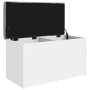 Weiße Aufbewahrungsbank aus Holzwerkstoff, 82 x 42 x 45 cm von , Bänke für Hallen und Lager - Ref: Foro24-835047, Preis: 68,0...