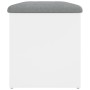 Weiße Aufbewahrungsbank aus Holzwerkstoff, 82 x 42 x 45 cm von , Bänke für Hallen und Lager - Ref: Foro24-835047, Preis: 68,0...