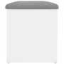 White engineered wood storage bench 82x42x45 cm by , Benches for halls and storage - Ref: Foro24-835047, Price: 67,87 €, Disc...