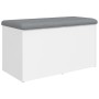 Weiße Aufbewahrungsbank aus Holzwerkstoff, 82 x 42 x 45 cm von , Bänke für Hallen und Lager - Ref: Foro24-835047, Preis: 68,0...