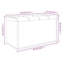 Weiße Aufbewahrungsbank aus Holzwerkstoff, 82 x 42 x 45 cm von , Bänke für Hallen und Lager - Ref: Foro24-835047, Preis: 68,0...