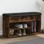 Shoe bench engineered wood smoked oak 82x32x45.5 cm by , Benches for halls and storage - Ref: Foro24-835030, Price: 74,52 €, ...