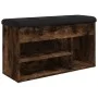 Shoe bench engineered wood smoked oak 82x32x45.5 cm by , Benches for halls and storage - Ref: Foro24-835030, Price: 74,52 €, ...