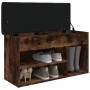 Shoe bench engineered wood smoked oak 82x32x45.5 cm by , Benches for halls and storage - Ref: Foro24-835030, Price: 75,66 €, ...