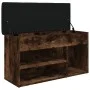 Shoe bench engineered wood smoked oak 82x32x45.5 cm by , Benches for halls and storage - Ref: Foro24-835030, Price: 74,52 €, ...