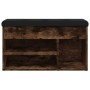 Shoe bench engineered wood smoked oak 82x32x45.5 cm by , Benches for halls and storage - Ref: Foro24-835030, Price: 75,66 €, ...