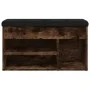 Shoe bench engineered wood smoked oak 82x32x45.5 cm by , Benches for halls and storage - Ref: Foro24-835030, Price: 74,52 €, ...