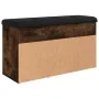 Shoe bench engineered wood smoked oak 82x32x45.5 cm by , Benches for halls and storage - Ref: Foro24-835030, Price: 74,52 €, ...