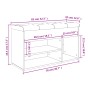 Shoe bench engineered wood smoked oak 82x32x45.5 cm by , Benches for halls and storage - Ref: Foro24-835030, Price: 75,66 €, ...