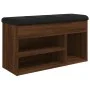 Shoe bench engineered wood oak brown 82x32x45.5 cm by , Benches for halls and storage - Ref: Foro24-835032, Price: 81,65 €, D...