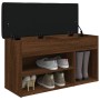 Schuhbank aus Holzwerkstoff Eiche braun 82x32x45,5 cm von , Bänke für Hallen und Lager - Ref: Foro24-835032, Preis: 81,65 €, ...