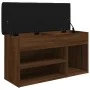 Shoe bench engineered wood oak brown 82x32x45.5 cm by , Benches for halls and storage - Ref: Foro24-835032, Price: 81,65 €, D...